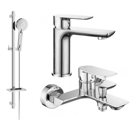 Mexen Alfa DQ40 ensemble de bain, chrome - 745703DQ40-00