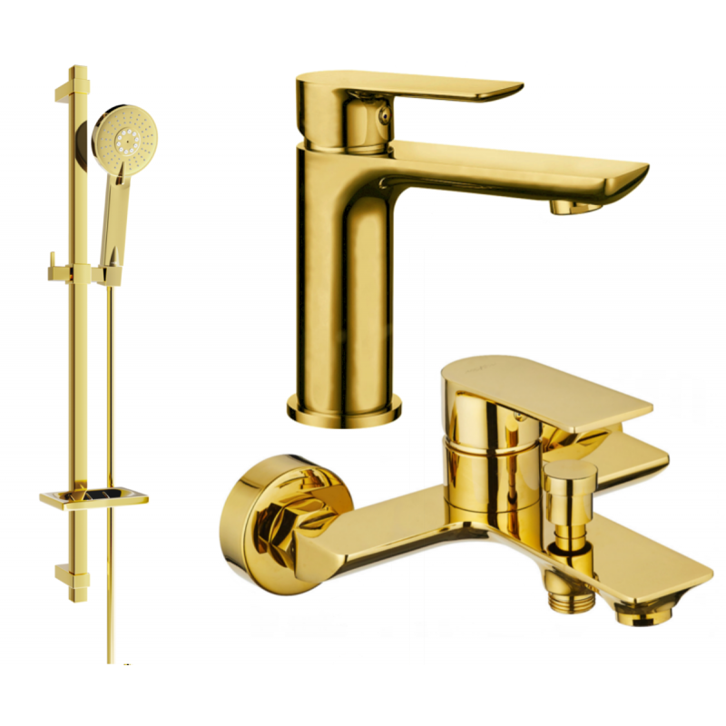 Mexen Alfa DQ40 ensemble de bain, doré - 745703DQ40-50