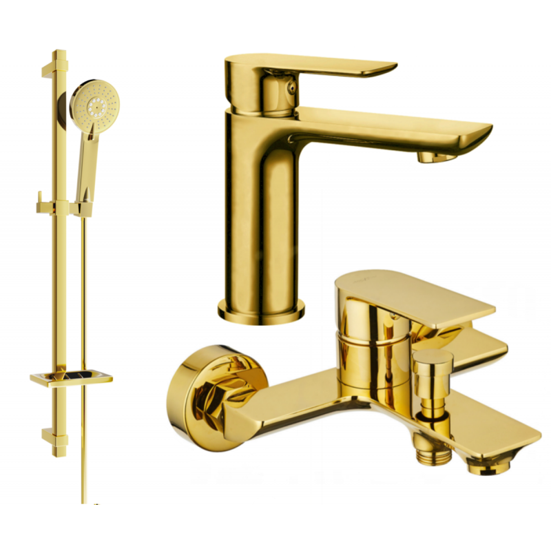 Mexen Alfa DQ40 ensemble pour baignoire, doré - 745703DQ40-50
