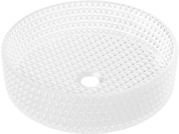 Mexen Aura lavabo à comptoir en verre 39 x 39 cm, verre dépoli - 24013930