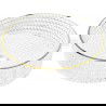 Mexen Aura lavabo en verre sur plan 39 x 39 cm, transparent/doré - 24013905