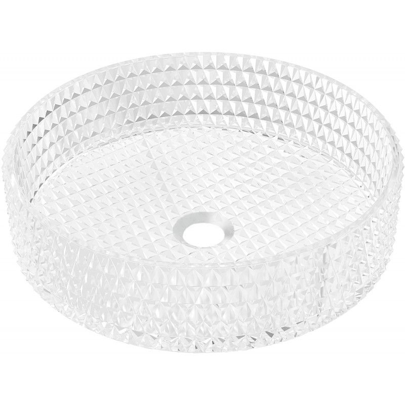 Mexen Aura lavabo à comptoir en verre 39 x 39 cm, transparent - 24013900