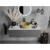 Mexen Aura lavabo en verre sur plan 39 x 39 cm, doré - 24013950