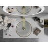 Mexen Aura lavabo en verre sur plan 39 x 39 cm, transparent/or - 24013905