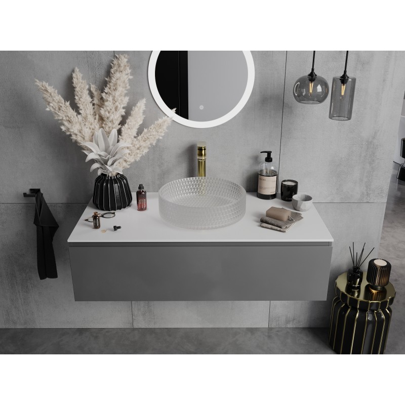 Mexen Aura lavabo en verre à poser 39 x 39 cm, verre mat - 24013930