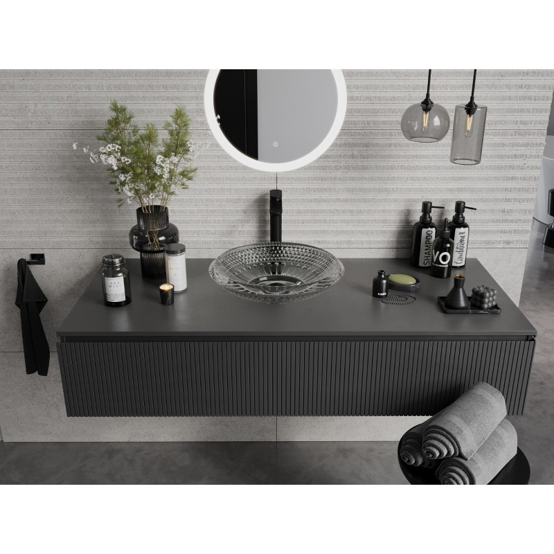 Mexen Heba lavabo en verre à poser 45 x 45 cm, transparent - 24064500