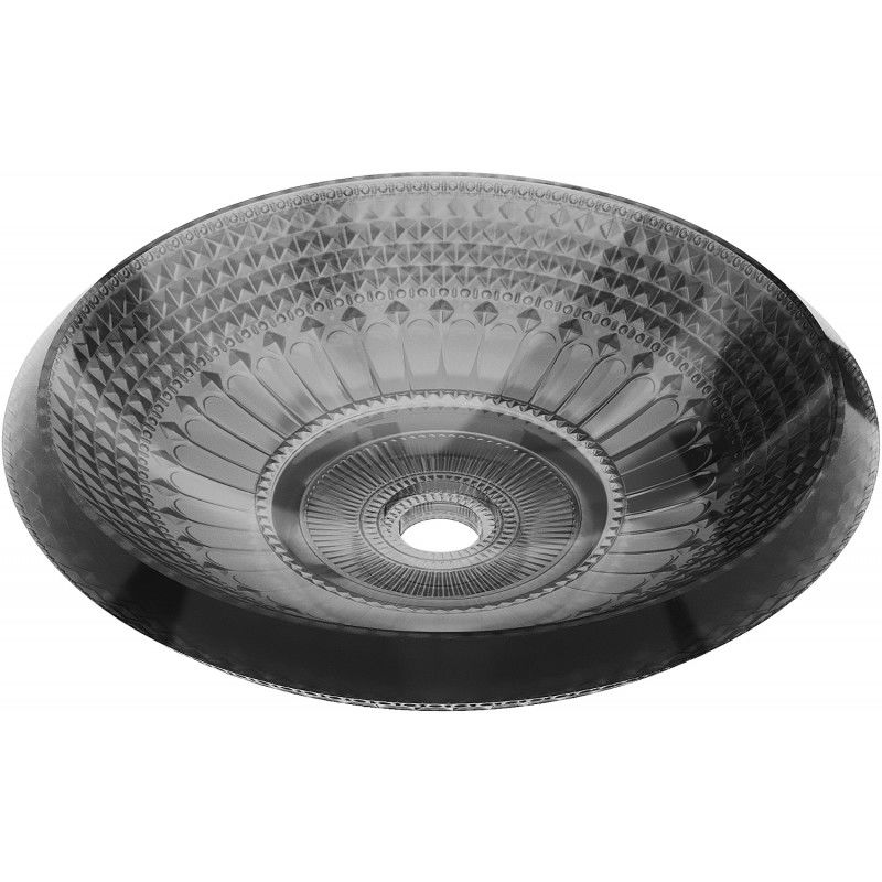 Mexen Heba lavabo à comptoir en verre 45 x 45 cm, Noir - 24064570