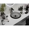 Mexen Heba lavabo en verre sur le comptoir 45 x 45 cm, noir - 24064570