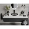 Mexen Heba lavabo en verre sur le comptoir 45 x 45 cm, noir - 24064570