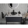 Mexen Inga lavabo en verre sur plan 44 x 44 cm, noir - 24074470