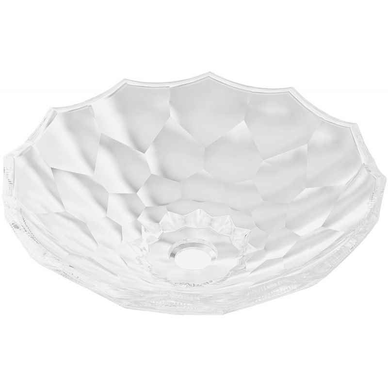 Mexen Inga lavabo à comptoir en verre 44 x 44 cm, transparent - 24074400