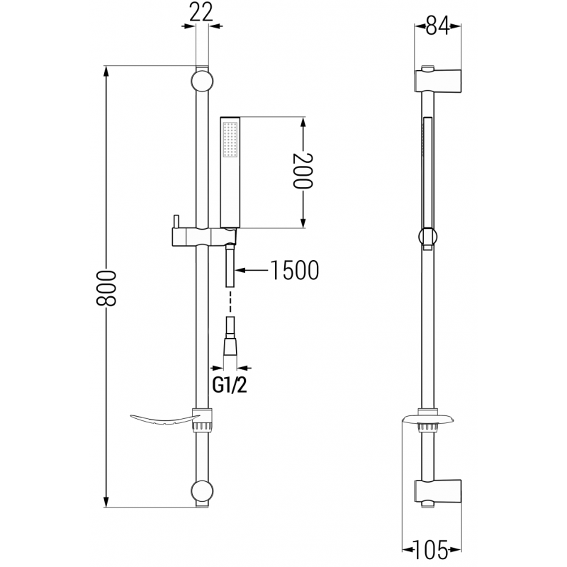 Mexen Alfa DF02 ensemble de bain, doré - 745703DF02-50