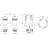 Mexen G01 ensemble de thermostat bi-tube DN50, droit 1/2"x3/4", nickel - W912-012-918-01