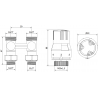 Mexen G02 kit thermostatique à deux tubes DN50, droit 1/2"x3/4", nickel - W912-012-928-01
