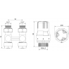 Mexen G02 ensemble thermostatique à deux tubes DN50, droit 1/2"x16 mm, nickel - W912-016-928-01