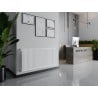 Radiateur plat Mexen CH10 Hygiene 400 x 1800 mm, raccordement latéral, 778 W, blanc - W410H-040-180-00