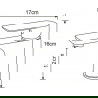 Ensemble de douche Mexen Alfa DF02, or - 745704DF02-50