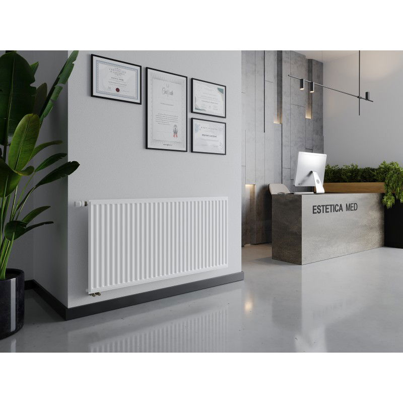 Mexen CVH10 Radiateur hygiénique à panneaux 600 x 1600 mm, raccordement par le bas, 999 W, blanc - W610H-060-160-00