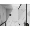 Mexen Stone+ receveur de douche carré en composite 100 x 100 cm, blanc, cache noir - 44101010-B