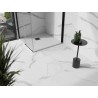 Mexen Stone+ receveur de douche carré en composite 70 x 70 cm, blanc, cache noir - 44107070-B