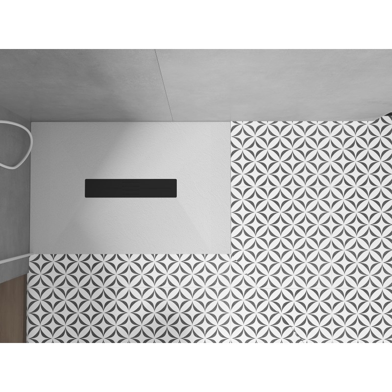 Mexen Toro receveur de douche rectangulaire SMC 120 x 70 cm, blanc, cache noir - 43107012-B