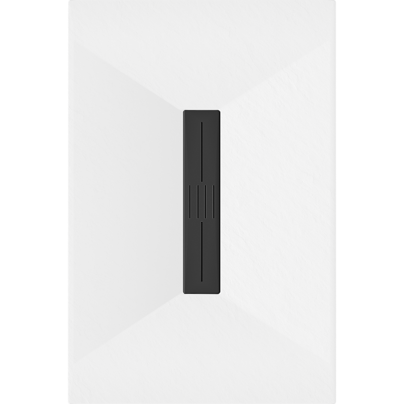 Mexen Toro receveur rectangulaire SMC 100 x 70 cm, blanc, cache noir - 43107010-B