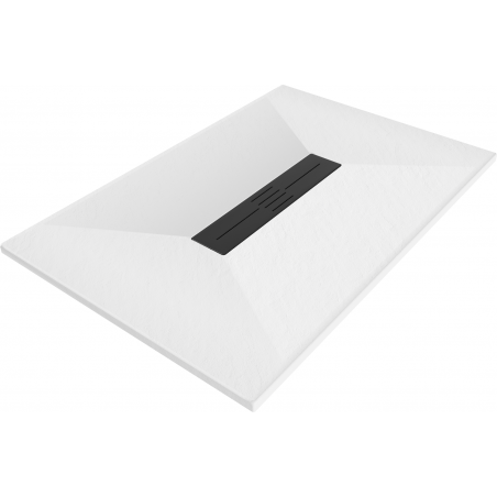 Baignoire Mexen Toro rectangulaire SMC 100 x 70 cm, blanche, avec cache noir - 43107010-B