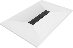 Baignoire Mexen Toro rectangulaire SMC 100 x 70 cm, blanche, avec cache noir - 43107010-B