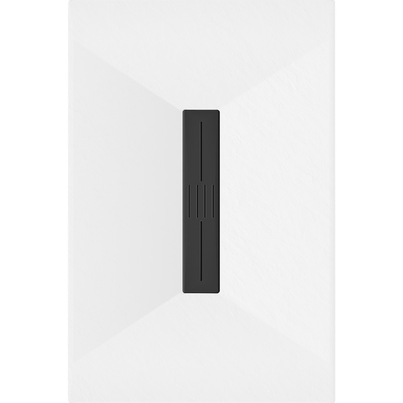 Mexen Toro receveur de douche rectangulaire SMC 140 x 80 cm, blanc, cache noir - 43108014-B