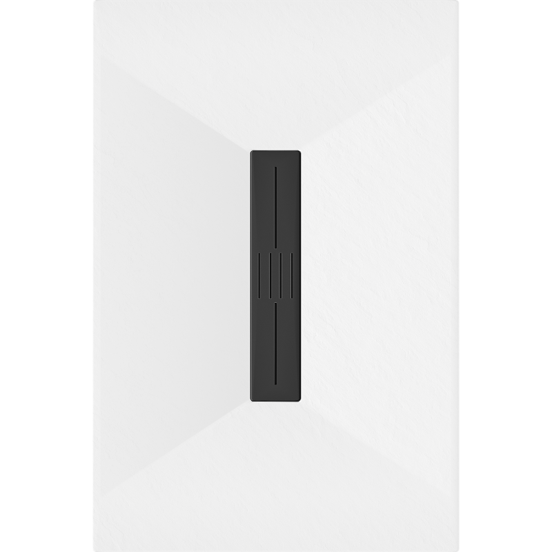 Mexen Toro receveur de douche rectangulaire SMC 100 x 80 cm, blanc, cache noir - 43108010-B