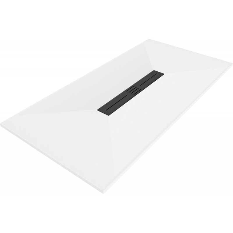Mexen Toro receveur rectangulaire SMC 150 x 70 cm, blanc, cache noir - 43107015-B