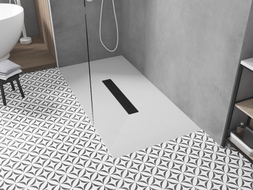 Mexen Toro receveur de douche rectangulaire SMC 150 x 70 cm, blanc, cache noir - 43107015-B