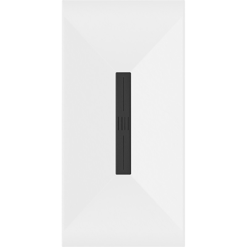 Mexen Toro receveur de douche rectangulaire SMC 150 x 80 cm, blanc, cache noir - 43108015-B
