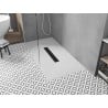 Receveur rectangulaire Mexen Toro SMC 180 x 80 cm, blanc, cache noir - 43108018-B