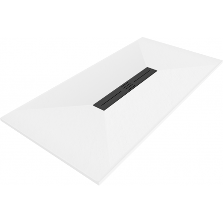 Receveur rectangulaire Mexen Toro SMC 180 x 80 cm, blanc, cache noir - 43108018-B