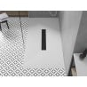 Receveur Mexen Toro rectangulaire SMC 200 x 90 cm, blanc, grille noire - 43109020-B
