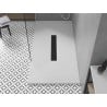 Receveur Mexen Toro rectangulaire SMC 200 x 90 cm, blanc, grille noire - 43109020-B