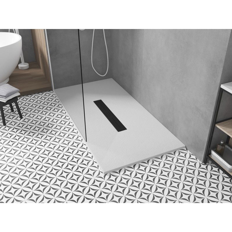 Mexen Toro receveur de douche rectangulaire SMC 180 x 90 cm, blanc, cache noir - 43109018-B