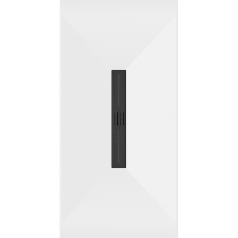 Mexen Toro receveur de douche rectangulaire SMC 200 x 90 cm, blanc, cache noir - 43109020-B