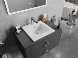 Mexen Atena lavabo encastré dans le plan de travail 41 x 41 cm, blanc - 25014100