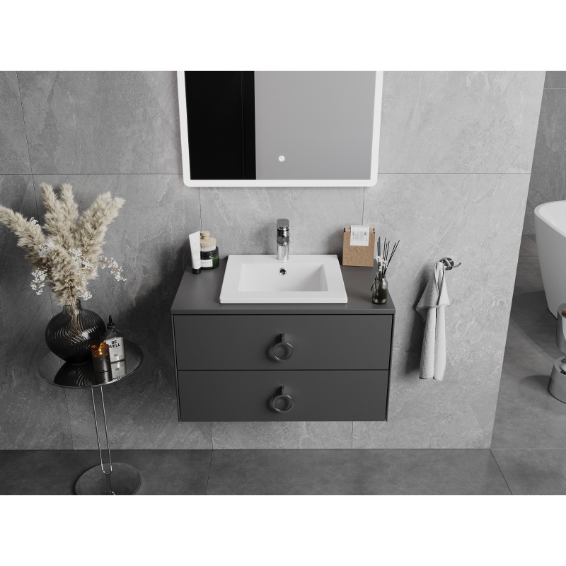Mexen Atena lavabo encastré dans le plan de travail 41 x 41 cm, blanc - 25014100