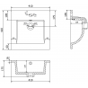Mexen Atena lavabo encastré dans le plan 41 x 41 cm, blanc - 25014100