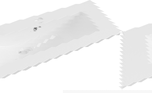 Mexen Atena lavabo encastré dans le comptoir 60 x 46 cm, Blanc - 25016000