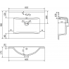 Mexen Atena lavabo encastré dans le comptoir 60 x 46 cm, Blanc - 25016000