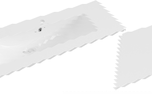Mexen Atena lavabo encastré dans le comptoir 70 x 46 cm, Blanc - 25017000