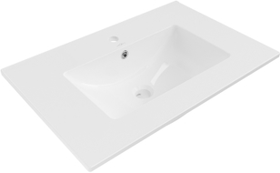 Mexen Atena lavabo encastré dans le plan de toilette 71 x 46 cm, blanc - 25017000