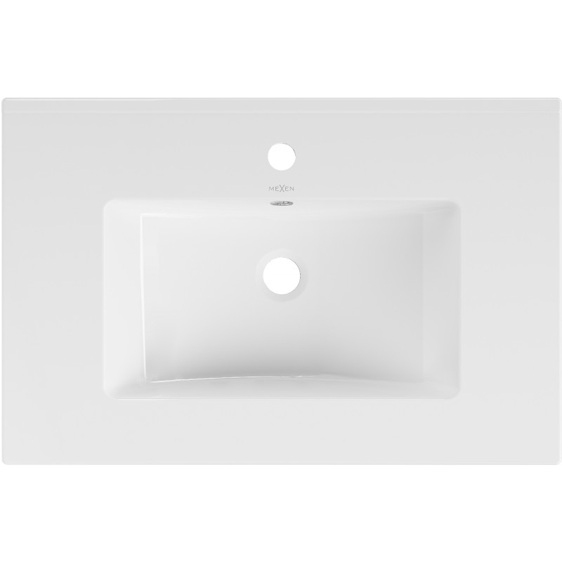 Mexen Atena lavabo encastré dans le plan de toilette 71 x 46 cm, blanc - 25017000