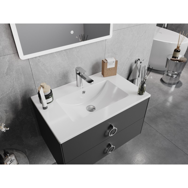 Mexen Atena lavabo encastré dans le plan de toilette 71 x 46 cm, blanc - 25017000