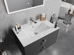 Mexen Atena lavabo encastré dans le plan de toilette 71 x 46 cm, blanc - 25017000
