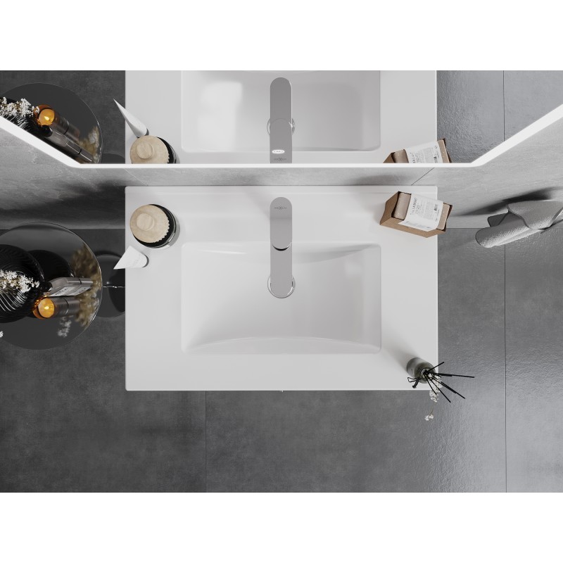 Mexen Atena lavabo encastré dans le plan de toilette 71 x 46 cm, blanc - 25017000
